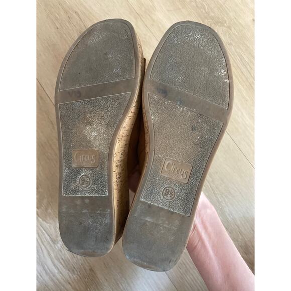 Circus by Sam Edelman Sylvia cork wedge slide sandal women’s 9.5 brown leather - Picture 6 of 7